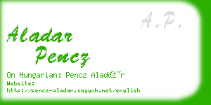 aladar pencz business card